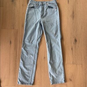 &Denim Light Blue High Rise Straight Leg Women's Jeans Size 4